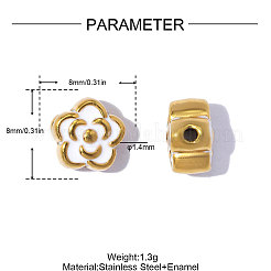 304 Stainless Steel with Enamel Beads&nbsp;SA-OY001-05G-01
