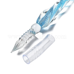 Silver Foil Glass Writing Dip Pen&nbsp;DRAW-PW0005-03C