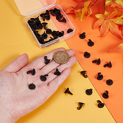 ハロウィンテーマの合金ペンダント50個  焼き付け塗料  3dマジックハット  ブラック  12x10.5mm  穴：1.7mm&nbsp;ENAM-UN0001-31