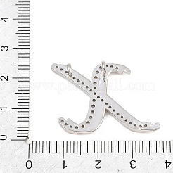 Brass Micro Pave Clear Cubic Zirconia Pendants&nbsp;CU-CBA8481-01P-X