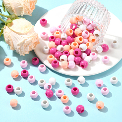 200Pcs 4 Colors Opaque Acrylic Beads&nbsp;SACR-SP0001-34