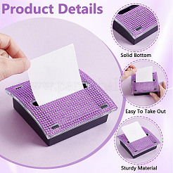 Plastic & Rhinestone Stick Note Pad Holder&nbsp;AJEW-WH0031-80A