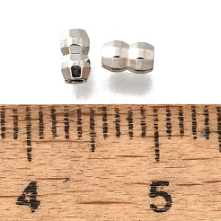 真鍮ビーズ  カドミウムフリー＆ニッケルフリー＆鉛フリー  ラウンド  プラチナメッキ  4x2.5mm  穴：1mm&nbsp;KK-M318-53P