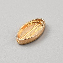 亜鉛合金エナメルビーズ  ゴールドカラー  ラグビー  ココナッツブラウン  19x11x3.5mm  穴：1.6mm&nbsp;FIND-CJC0437-006A-04