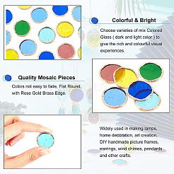 36Pcs 6 Colors Colored Glass Mosaic Tiles&nbsp;DIY-OC0009-46