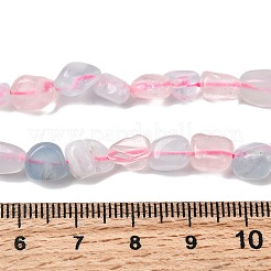 天然石モルガナイトビーズ連売り  ナゲット  タンブルストーン  5~9x5~8.5x3~6mm  穴：0.8~0.9mm  約31個/連  7.87''（20センチメートル）&nbsp;G-P601-A03-02