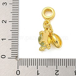 ラックメッキ真鍮＆樹脂ヨーロピアンダングルチャーム  貝殻と魚と亀の大きな穴のペンダント  長持ちメッキ  カドミウムフリー＆鉛フリー  18KGP本金メッキ  25mm  穴：4mm&nbsp;KK-I718-22G