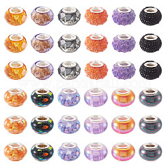 72Pcs 12 Colors Halloween Theme UV Plating Resin European Beads&nbsp;RESI-TA0004-87
