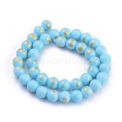 Natural Mashan Jade Beads Strands&nbsp;G-P232-01-J-10mm