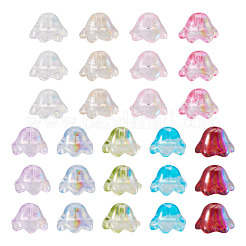 90Pcs 9 Colors Electroplate Transparent Glass Beads&nbsp;EGLA-TA0013-26