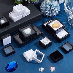 30Pcs 6 Styles Square ABS Plastic & Acrylic Loose Diamond Storage Boxes&nbsp;CON-WR0001-09