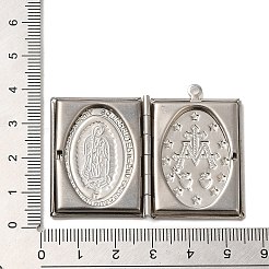 Tarnish Resistant 304 Stainless Steel Locket Pendants&nbsp;STAS-Q300-01B-P