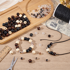 150Pcs 8 Styles Alloy & Wood & Plastic Beads&nbsp;FIND-PA0001-24