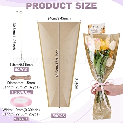 OPP Plastic Paper Single Flower Gift Bags Sets&nbsp;DIY-GA0009-03
