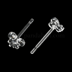 樹脂スタッドピアスパーツ  蝶  透明  5x4mm  ピン：0.8mm&nbsp;LS-X1-FIND-H046-09
