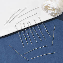 シェグレース真鍮製平頭ピン  カドミウムフリー＆ニッケルフリー＆鉛フリー  プラチナ  51x1mm  ヘッド：2mm  18ゲージ  約100個/袋&nbsp;XGRQ1A471-330P