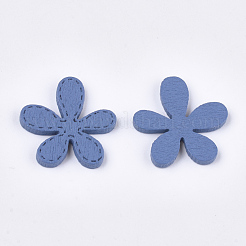 Painted Poplar Wood Cabochons&nbsp;WOOD-T021-26B