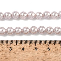 電気めっきシェルパールビーズ連売り  ラウンド  ライラック  6mm  穴：0.6mm  約67~68個/連  16.02~16.18''（40.7~41.1センチメートル）&nbsp;BSHE-G041-6mm-06