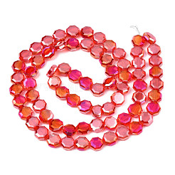 Electroplate Transparent Glass Beads Strands&nbsp;EGLA-N002-27-C02