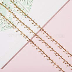Brass Handmade Glass Beaded Chains&nbsp;CHC-SZ0001-03B
