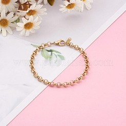 Women's 304 Stainless Steel Rolo Chain Bracelets&nbsp;BJEW-JB05995-01