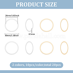 24Pcs 2 Colors Brass Linking Rings&nbsp;KK-BC0012-91
