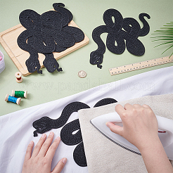 Polyester Embroider Thread Iron on/Sew On Patches&nbsp;PATC-WH0023-12