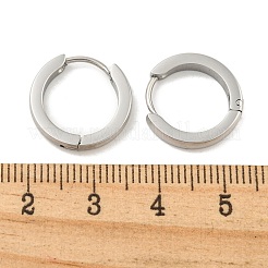 変色しにくいつや消し304ステンレススチール製女性用フープピアス  316ステンレススチールピン付き  ステンレス鋼色  2.8x12.5mm&nbsp;EJEW-C096-31A-P
