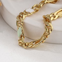Brass Enamel Links Bracelets for Women&nbsp;BJEW-B125-06G