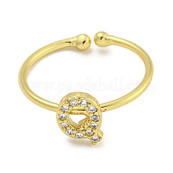 Rack Plating Brass Open Cuff Rings for Women&nbsp;RJEW-F162-02G-Q