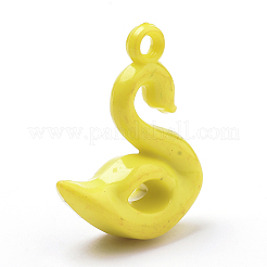 オペークアクリルパーツ  スワン  ミックスカラー  32x26x11mm  穴：3mm  約214個/500g&nbsp;SACR-Q190-27