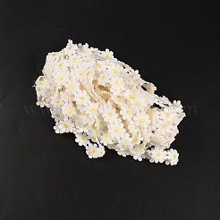 ミルクファイバーリボン  服飾材料  花柄  ライトゴールデンロッドイエロー  1インチ（24mm）&nbsp;DIY-WH0321-84B