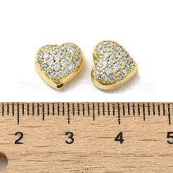 Valentine' s Day Brass Micro Pave Clear Cubic Zirconia Beads&nbsp;FIND-C045-03G
