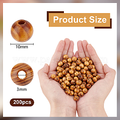 200Pcs Wood Beads&nbsp;WOOD-OC0003-68B-LF
