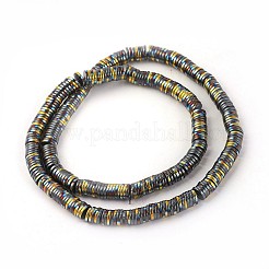 Electroplated Non-magnetic Synthetic Hematite Beads Strands&nbsp;G-P408-Q-6x1