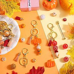 DIY Iron Beadable Bar Keychain Making Kit for Thanksgiving Day&nbsp;DIY-SC0025-17