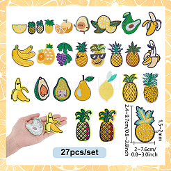 Polyester with Rayon Embroidery Iron on/Sew on Patches&nbsp;PATC-WH0024-028A