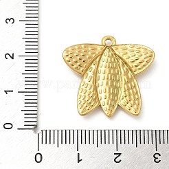 304ステンレスペンダント  蝉のチャーム  ゴールドカラー  22.5x24x3mm  穴：1.6mm&nbsp;STAS-I322-23G