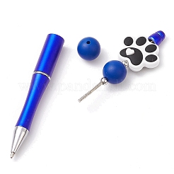 シリコン製犬の足跡ボールペン  学校・事務用品用のプラスチック製ボールペン  ミックスカラー  148x28.5mm&nbsp;AJEW-PE0024