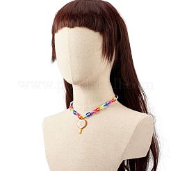 Lovely Opaque Acrylic Pendant Necklace for Teen Girl Women&nbsp;NJEW-JN03752