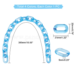4Pcs 4 Colors Acrylic Cross Chains&nbsp;FIND-WR0002-27A