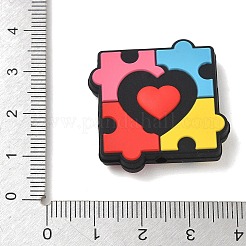 Autism Theme Silicone Beads&nbsp;SL-CBAF318-D02