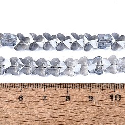 電気メッキガラスビーズセット  蝶  多面カット  ブルーメッキ  ライトスチールブルー  6x8x4~4.5mm  穴：0.9~1mm  約97~102個/連  22.64~24.61インチ（57.5~62.5cm）&nbsp;EGLA-Q135-04A-A05