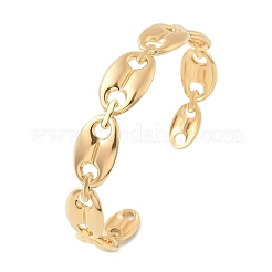 女性用304ステンレススチールカフバングル  18KGP本金メッキ  1/2インチ（1.2cm）  内径：2-1/4インチ（5.85cm）&nbsp;BJEW-B120-04G-01