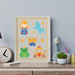 1 Set Fairy Tale Theme PET Hollow Out Drawing Painting Stencils&nbsp;DIY-MA0001-77