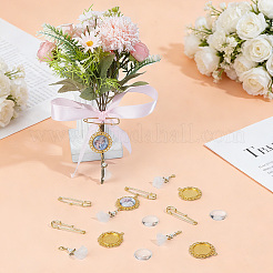 Iron Brooches Findings & Acrylic Pendant Decorations&nbsp;SJEW-PH00013