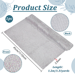 Aluminum Rhinestone Mesh Beaded Trim&nbsp;DIY-WH0750-412C