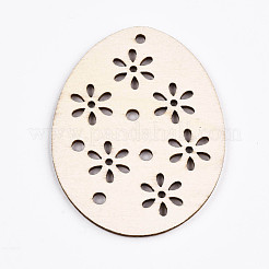 Undyed Natural Wooden Big Pendants&nbsp;WOOD-S058-010