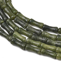 天然な中国のヒスイのビーズ連売り  竹の共同  12x5mm  穴：1.2mm  約37個/連  14.96''（38センチメートル）&nbsp;GG-CBAEB22-A08-01