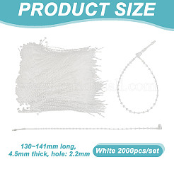 プラスチックハングタグファスナー  透明  13~14.1x0.17~0.38x0.45cm  1000個/セット&nbsp;FIND-WH0160-72A